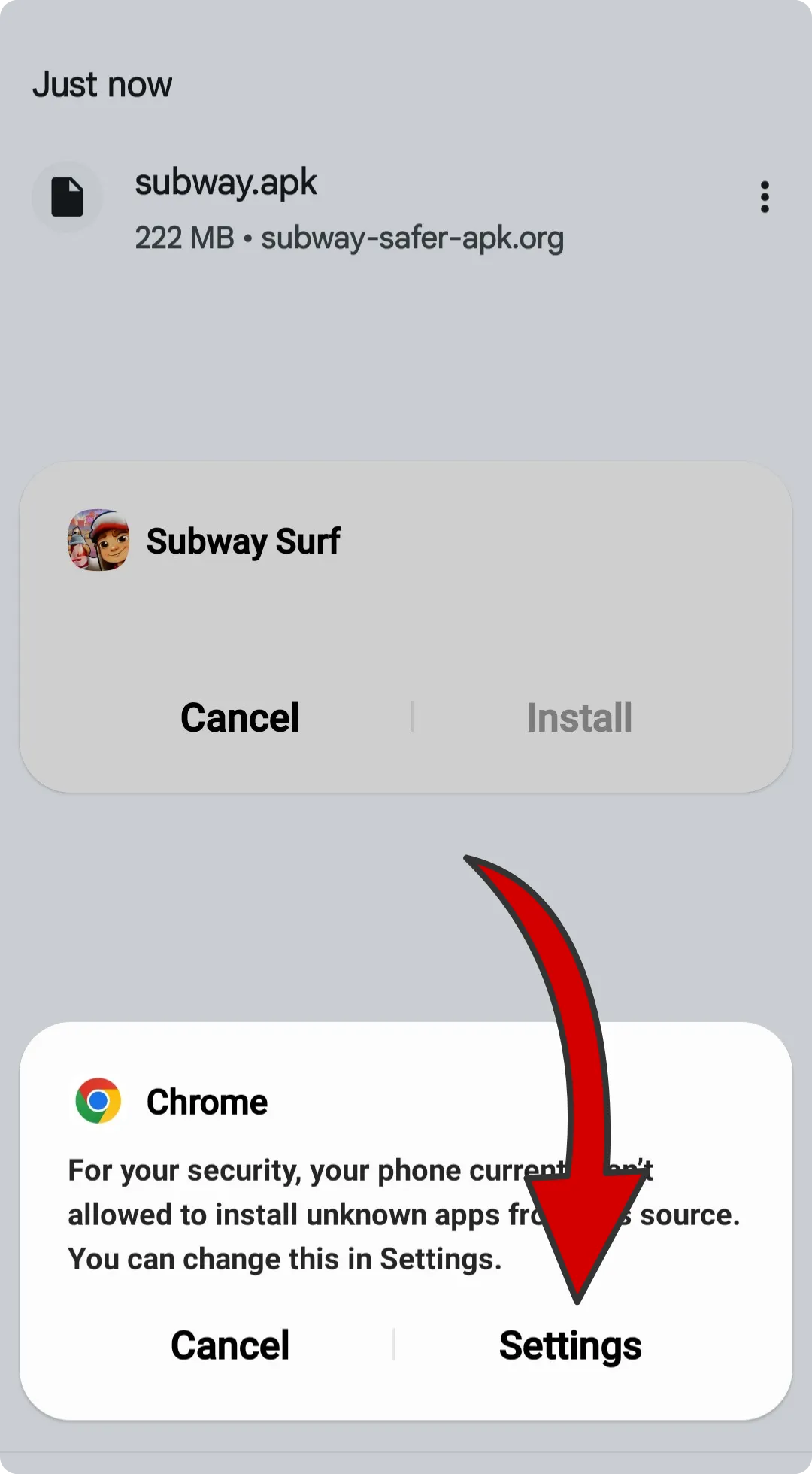 Subway Surfers gameplay on a phone