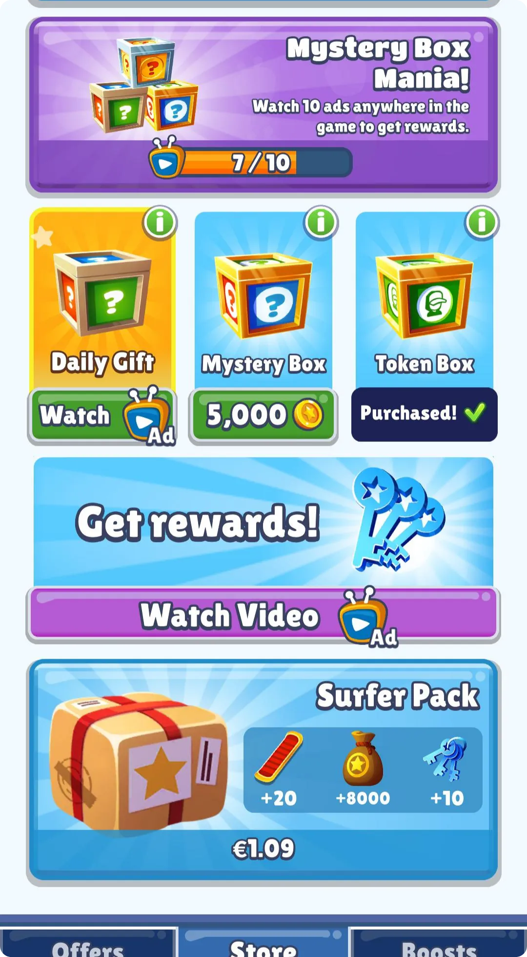 Subway Surfers score screen