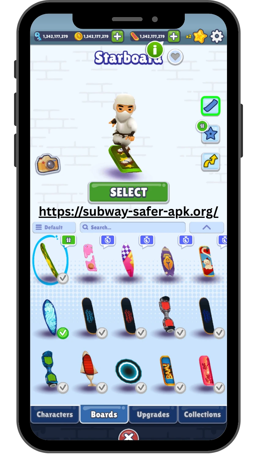 Subway Surfers score and rewards screen