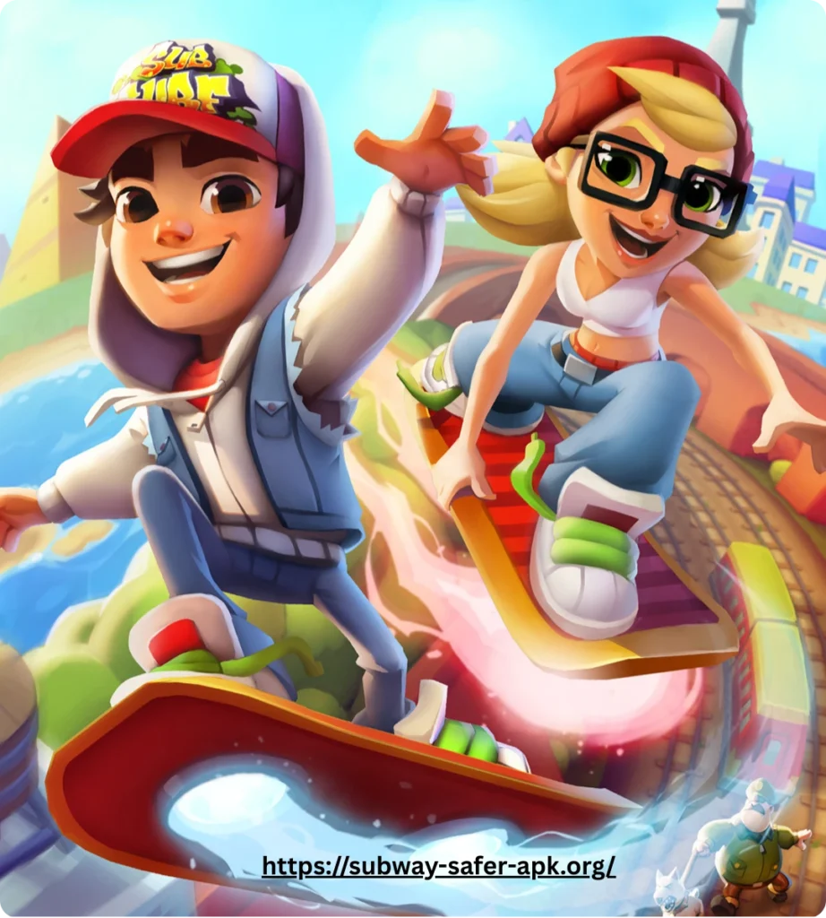 Subway Surfers Mod APK gameplay showing unlimited coins and keys